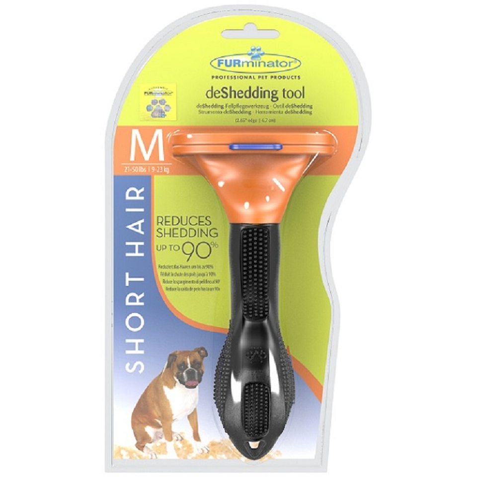 FURminator Short Hair Mediuml Dog для собак средних короткошерстных пород, 7 см