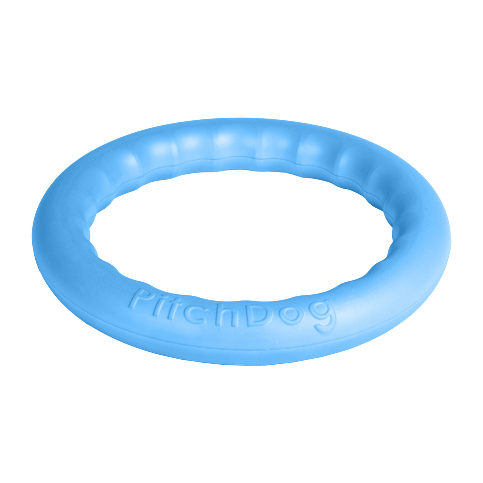 PitchDog 30 игровое кольцо для апортировки голубое, d 28 см
