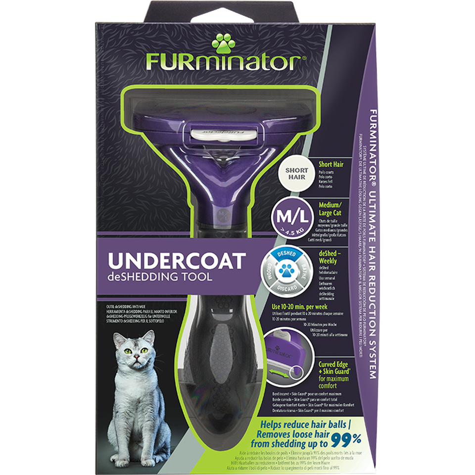 Фурминатор FURminator M/L для больших кошек с короткой шерстью