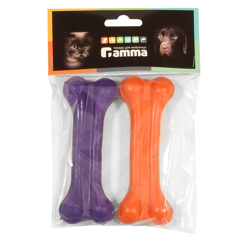 Gamma Кость литая №3, игрушка для собак, 12,5 см, 2 шт.