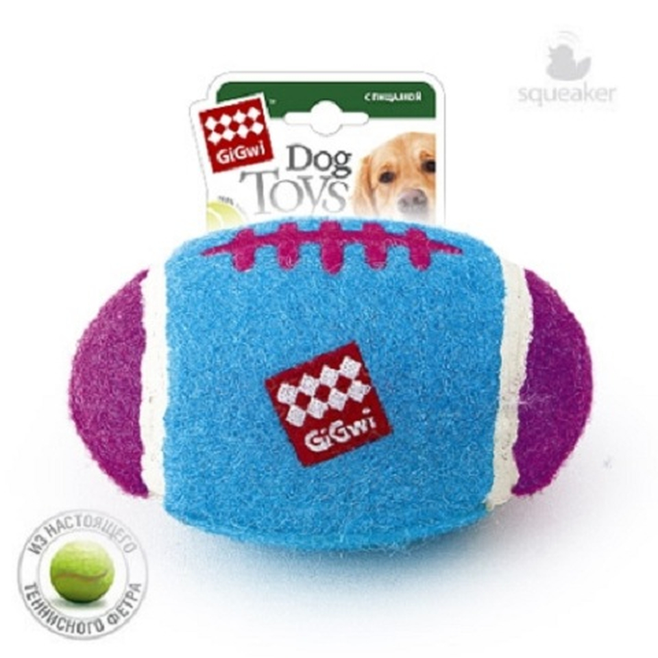 GiGwi Большой регби-мяч с пищалкой, игрушка для собак