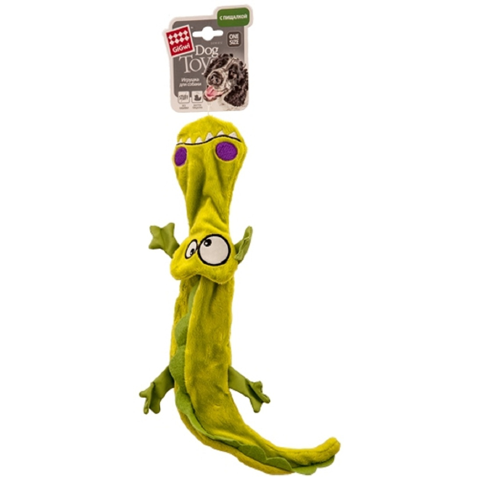 GiGwi Крокодил с 4-мя пищалками, игрушка для собак