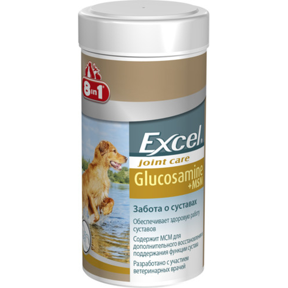 Excel Глюкозамин + МСМ при заболеваниях суставов у собак, 55 таблеток