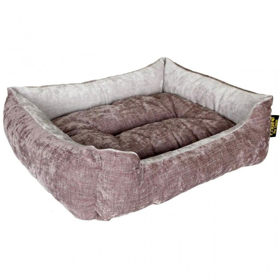 Лежак ПОЛО лиловый прямоугольный для собак, 70*60*23 см