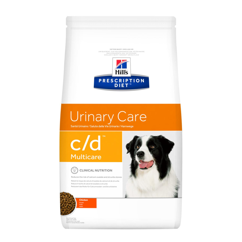 Hill`s PD c/d Urinary Care для взрослых собак, растворение струвитов + профилактика мочекаменной болезни, курица, 2 кг