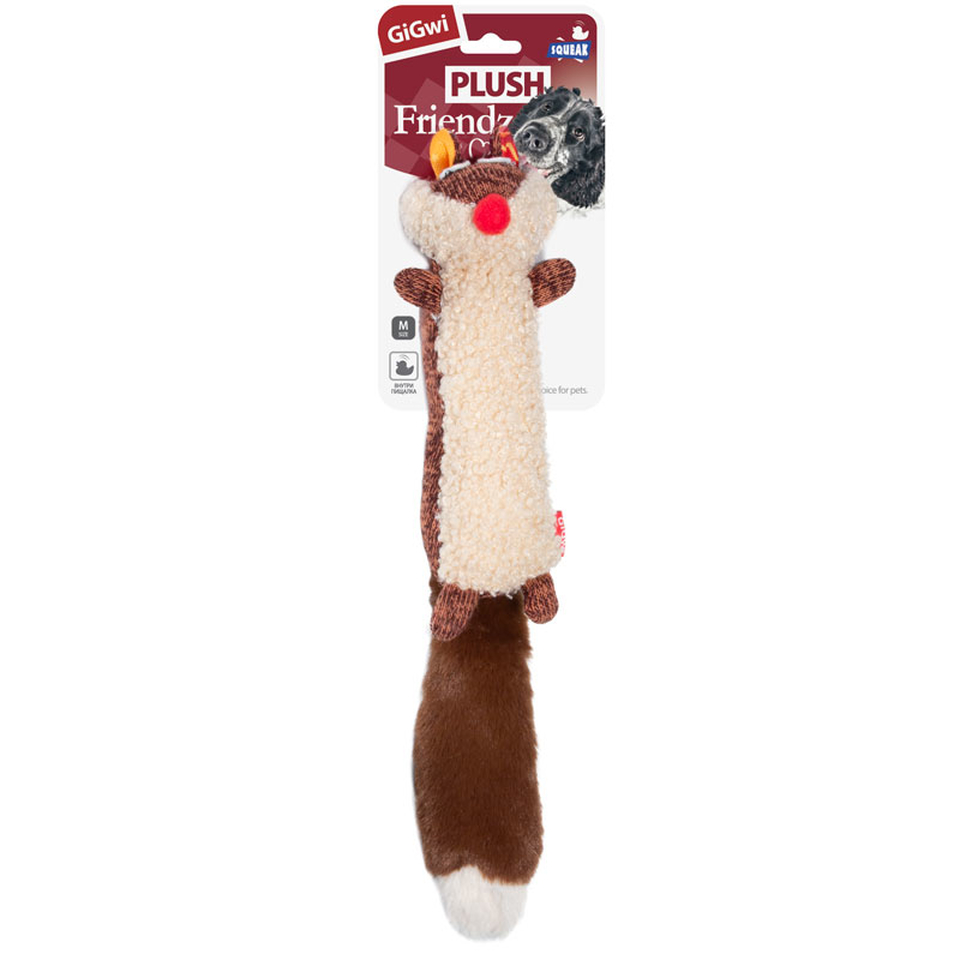 GiGwi Лиса с пищалкой, игрушка для собак