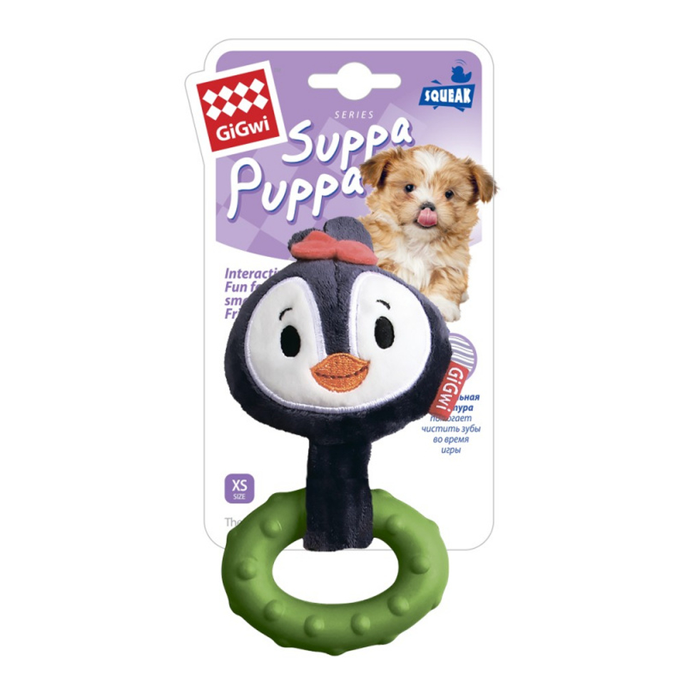 GiGwi Пингвин с пищалкой, игрушка для собак