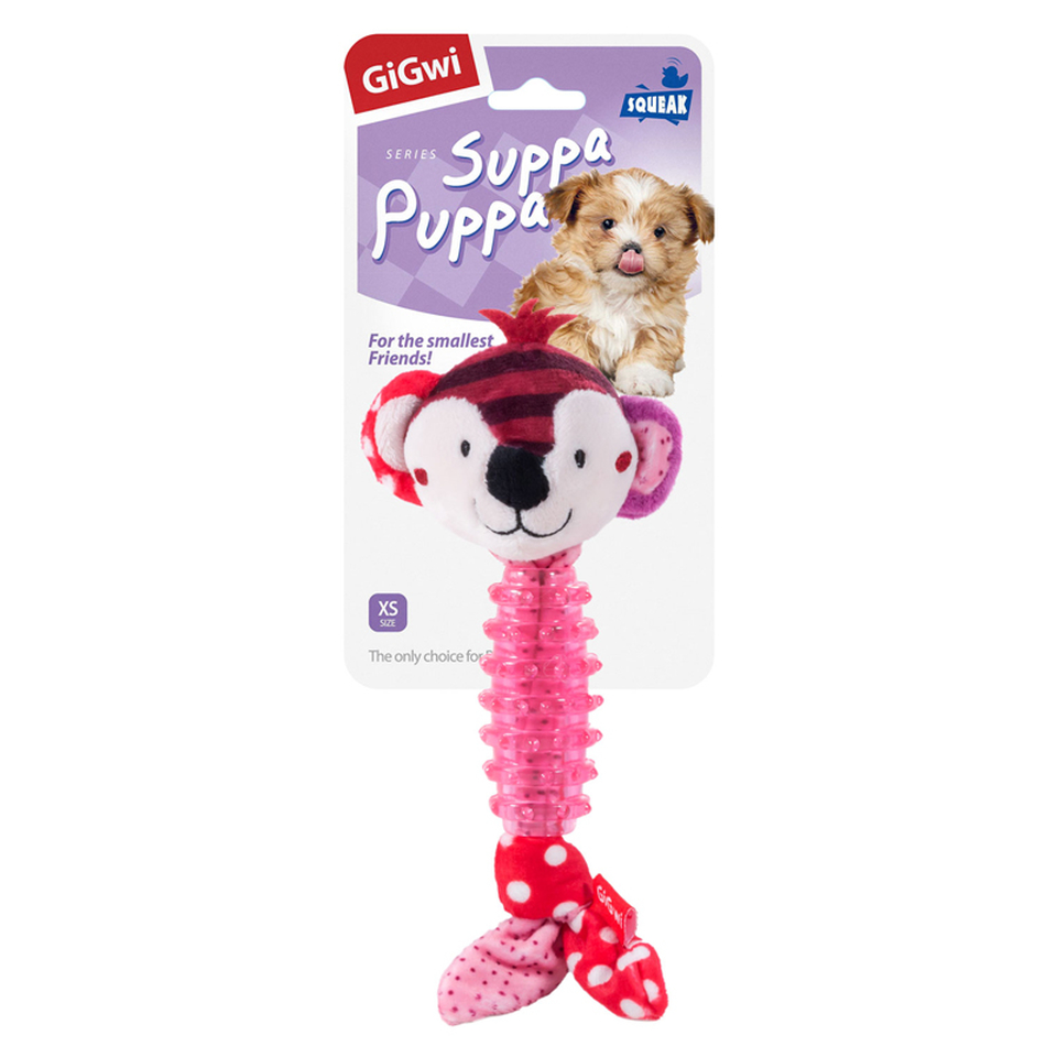 GiGwi Обезьяна с пищалкой, игрушка для собак