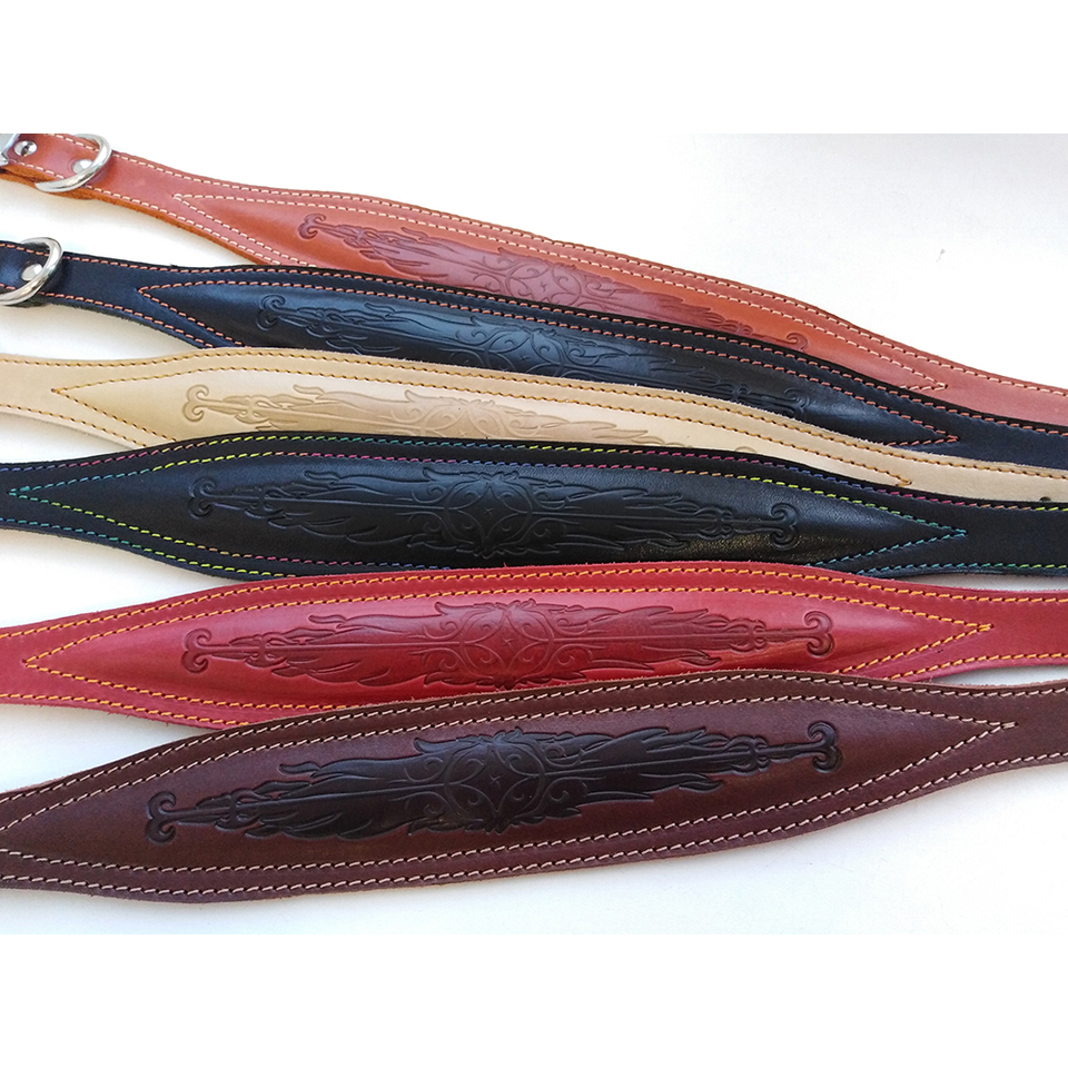Ошейник тисненый «Селедка» 16 мм, 31-37 см, цвета в ассортименте