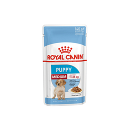 Royal Canin Medium Puppy для щенков средних пород до 12&nbsp;месяцев, поддержание иммунитета, мясо, пауч, соус, 140&nbsp;г