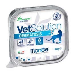 Monge VetSolution Cat Dermatosis для кошек всех возрастов при пищевой непереносимости и аллергии, зуде, дерматозах, 100 г