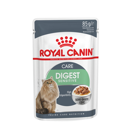 Royal Canin Digest Sensitive для взрослых кошек c чувствительным пищеварением, мясо, кусочки в соусе, пауч 3+1 85 г