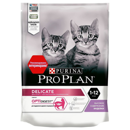 Pro Plan Delicate Junior OptiDigest для котят с чувствительным пищеварением, индейка, 200&nbsp;г
