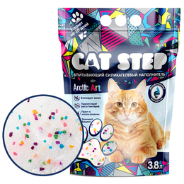 Cat Step «Artic Art», наполнитель силикагелевый для кошачьего туалета, 3,8 л