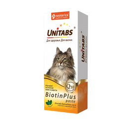 Unitabs, паста BiotinPlus для кожи и шерсти кошек с биотином и таурином, 150&nbsp;мл