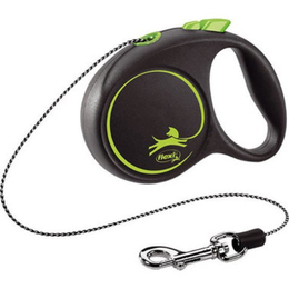 Рулетка Flexi Black Design XS трос 3&nbsp;м для животных до 8&nbsp;кг, зеленый