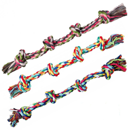 Beeztees Канат с 4-мя узлами разноцветный, игрушка для собак, 60 см