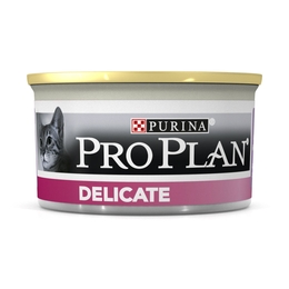 Pro Plan Delicate для кошек с чувствительным пищеварением, индейка, консервы 85 г