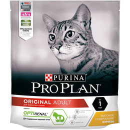 Pro Plan Original Adult OptiRenal для взрослых кошек, иммунитет + здоровье почек, курица, 400&nbsp;г