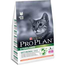 Pro Plan Adult Sterilised OptiRenal для стерилизованных кошек, здоровье почек, лосось, 3&nbsp;кг