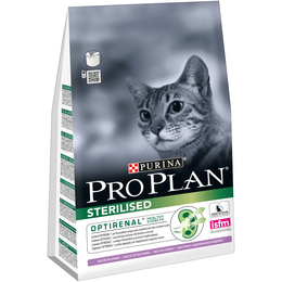Pro Plan Adult Sterilised OptiRenal для стерилизованных кошек, здоровье почек, индейка, 3&nbsp;кг