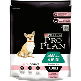 Pro Plan Small &amp; Mini Adult sensitive skin для взрослых собак мелких пород с чувствительной кожей, лосось/рис, 700 г