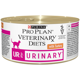 Pro Plan Veterinary diets UR St/Ox Urinary для взрослых кошек при мочекаменной болезни, индейка, консервы 195&nbsp;г