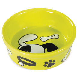 Миска «Барбос» керамическая для собак мелких пород, 250&nbsp;мл, желтая