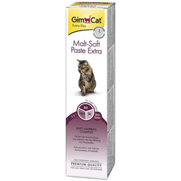 GimCat Malt-Soft-Extra, мальт-паста для выведения комков проглоченной шерсти, солод/бета-глюкан, 100 г