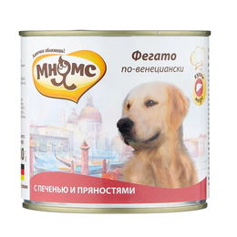 Мнямс для привередливых собак, для поддержания иммунитета, Фегато по-Венециански (телячья печень/пряности), консервы 600 г
