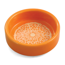 Миска «Апельсин» керамическая для мелких животных, 100&nbsp;мл, оранжевая