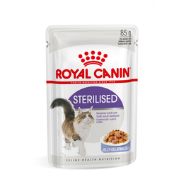 Royal Canin Regular Sterilised для стерилизованных кошек, здоровье почек + контроль веса, мясо, кусочки в желе, пауч 3+1, 85 г