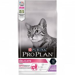 Pro Plan Delicate OptiDigest для привередливых кошек с чувствительным пищеварением, индейка, 1,5&nbsp;кг