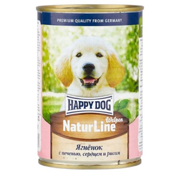 Happy Dog Puppy &amp; Junior для щенков, кормящих и беременных собак всех пород, поддержание иммунитета, ягненок/печень/сердце/рис, консервы 400 г