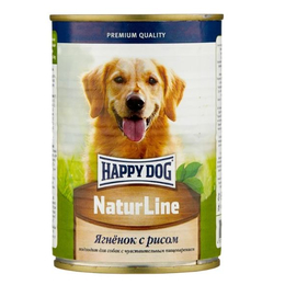 Happy Dog Nature Line для взрослых собак с чувствительным пищеварением, ягненок/рис, 400 г
