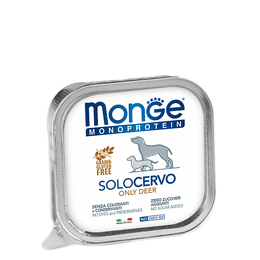 Monge Dog Monoprotein Solo Grain Free беззерновой для взрослых собак всех пород при пищевой аллергии, оленина, консервы 150&nbsp;г