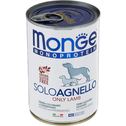 Monge Dog Monoprotein Solo Grain Free беззерновой для взрослых собак всех пород при пищевой аллергии, ягненок, консервы 400 г