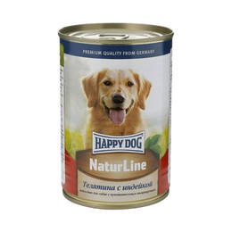 Happy Dog Nature Line для взрослых собак с чувствительным пищеварением, телятина/индейка, 400&nbsp;г