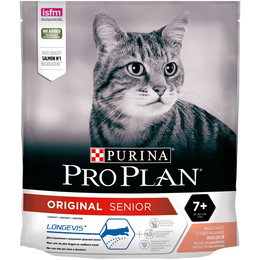 Pro Plan Longevis Adult 7+ для пожилых кошек, лосось, 400&nbsp;г