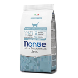 Monge Cat Kitten Monoprotein для котят, иммунитет + развитие мышц, форель, 400 г