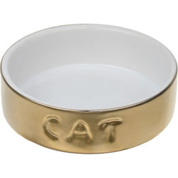 Миска керамическая для кошек, 200&nbsp;мл, золотая