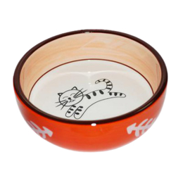 Миска керамическая росписная для кошек, 250&nbsp;мл, цвет в ассортименте