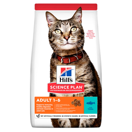 Hill`s SP Adult Optimal Care для взрослых кошек, иммунитет + здоровье кишечника и кожи, тунец, 300 г