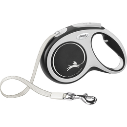 Flexi New Line Comfort M Рулетка-поводок для собак весом до 25&nbsp;кг (серый/черный), 5&nbsp;м