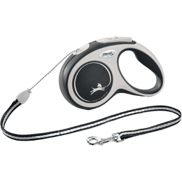 Flexi New Line Comfort S Рулетка-поводок для собак весом до 12 кг (серый/черный), 5 м