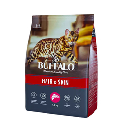 Mr.Buffalo Adult Hair &amp; skin для взрослых кошек, лосось, 1,8&nbsp;кг