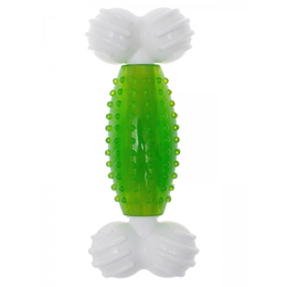 CanineClean Игрушка для собак Косточка нейлон/синтетическая резина с ароматом мяты, зеленый,19см