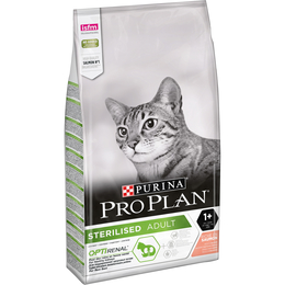 Pro Plan Adult Sterilised OptiRenal для стерилизованных кошек, здоровье почек, лосось, 10&nbsp;кг