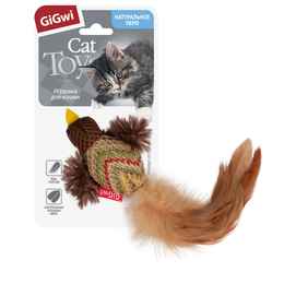 GiGwi Птичка с перьями, игрушка для кошек