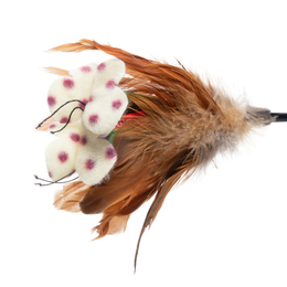 GiGwi Дразнилка с бабочками и перьями, игрушка для кошек